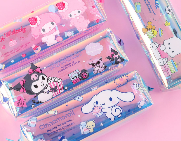 SANRIO - HOLOGRAM SQUARE PENCIL CASE