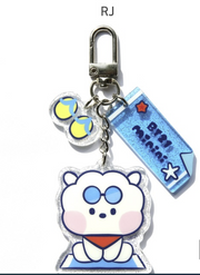 OFFICIAL BT21 MININI [SUMMER SKY] ACRYLIC KEYRING