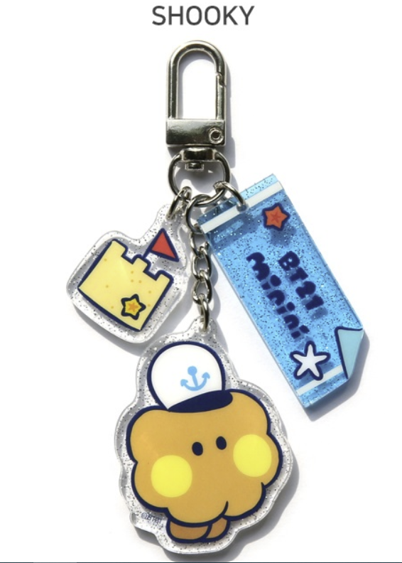 OFFICIAL BT21 MININI [SUMMER SKY] ACRYLIC KEYRING