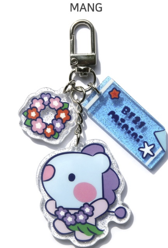 OFFICIAL BT21 MININI [SUMMER SKY] ACRYLIC KEYRING