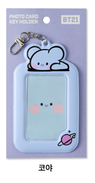 BT21 PHOTO CARD KEY HOLDER/ OFFICIAL