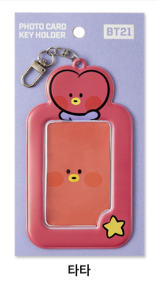 BT21 PHOTO CARD KEY HOLDER/ OFFICIAL