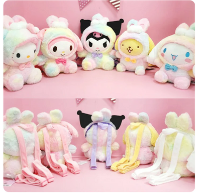 SANRIO - RAINBOW BACKPACK PLUSH / OFFICIAL