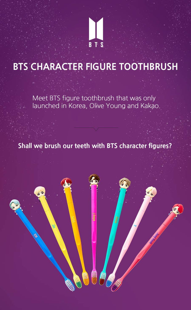 BTS OFFICIAL TINYTAN TOOTHBRUSH & HOLDER SET - K Pop Pink Store