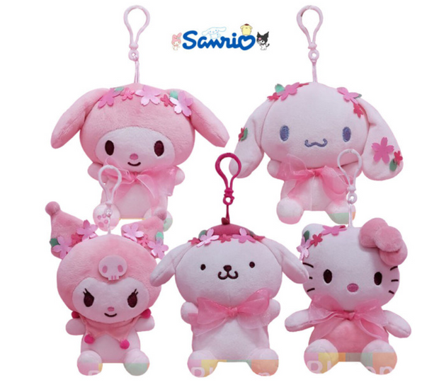 [SANRIO]  CHERRY BLOSSOM CLIP ON KEYRING/ official