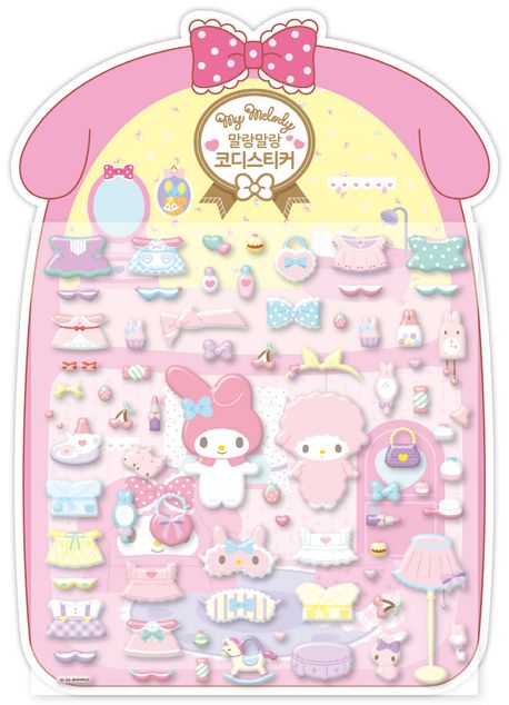 SANRIO - 3D PUFFY DECO STICKERS/ OFFICIAL