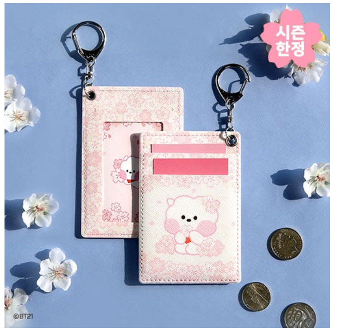 BT21 - CHERRY BLOSSOM CARD HOLDER/ official – K Pop Pink Store