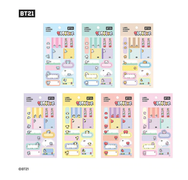 BT21 OFFICIAL LABEL STICKER MININI