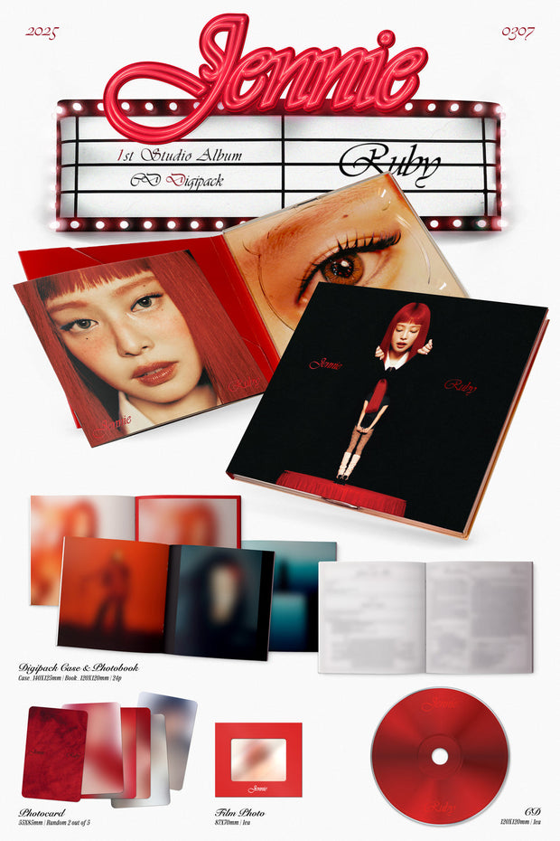 JENNIE ( BLACKPINK ) - The 1ST STUDIO ALBUM [RUBY] - DIGIPACK VER.