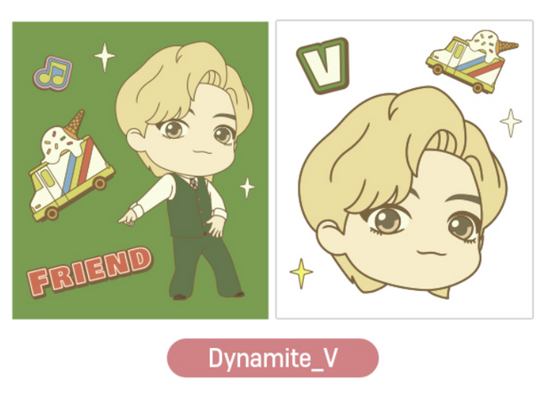 BTS DIY CUBIC STICKERS KIT /DYNAMITE (2 SHEETS) [OFFICIAL]