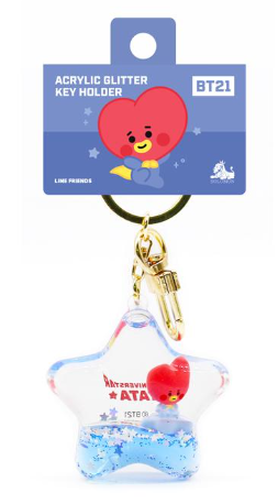 BT21 - MININI OFFICIAL STAR Acrylic Glitter Key Holder/ SOLOMON