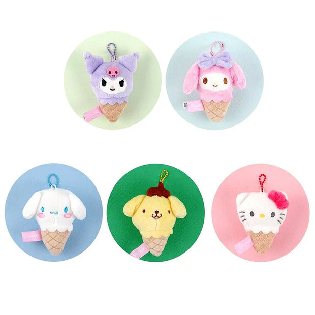 [SANRIO] - ICE CREAM 8cm BAG HANGER HOOK PLUSH / OFFICIAL