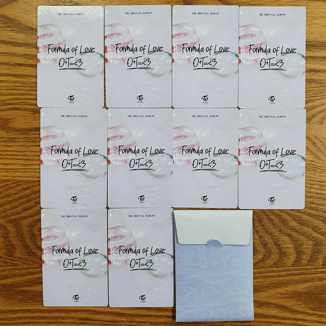 TWICE Formula of Love カード 2枚セット TWICE OFFICIAL PHOTOCARD - formula of love o+t=<3 (1 of