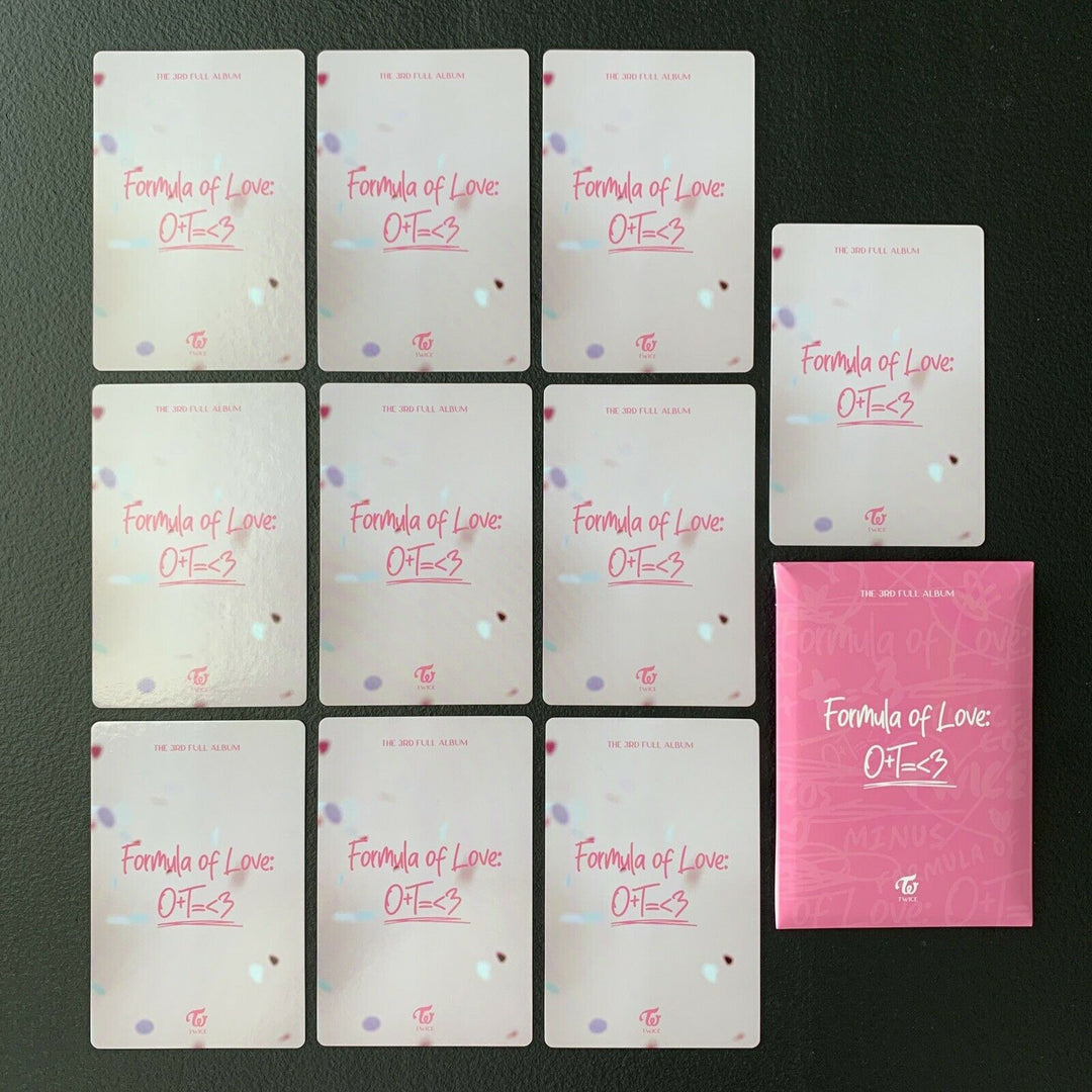 TWICE Formula of Love カード 2枚セット TWICE OFFICIAL PHOTOCARD - formula of love o+t=<3 (1 of