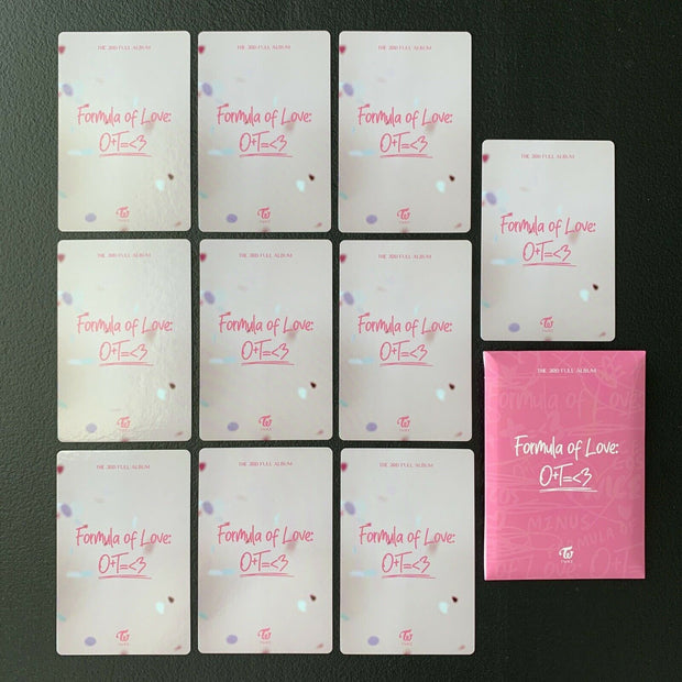 TWICE OFFICIAL PHOTOCARD - formula of love o+t=<3 (1 of each)