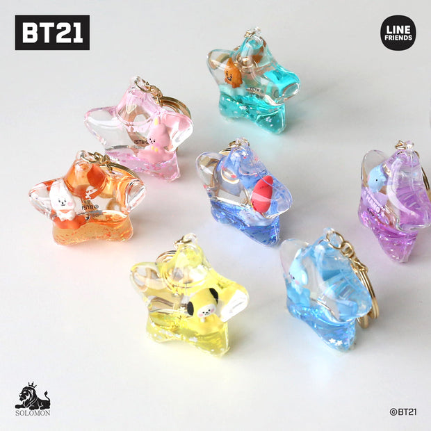 BT21 - MININI OFFICIAL STAR Acrylic Glitter Key Holder/ SOLOMON